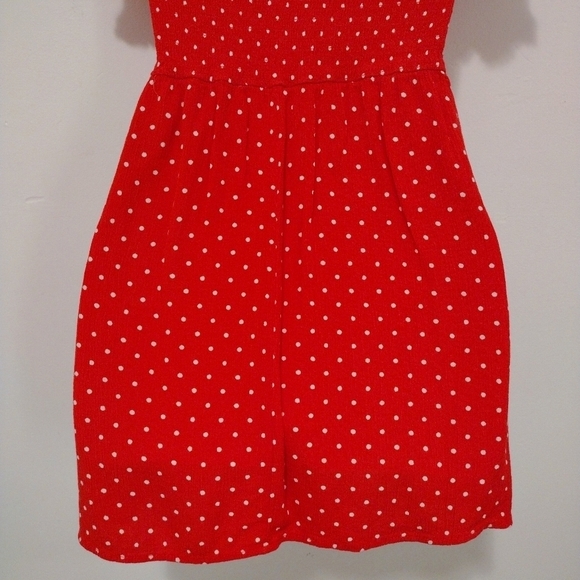Love Tree - Polka Dot Off Shoulder Mini Dress - Picture 7 of 9